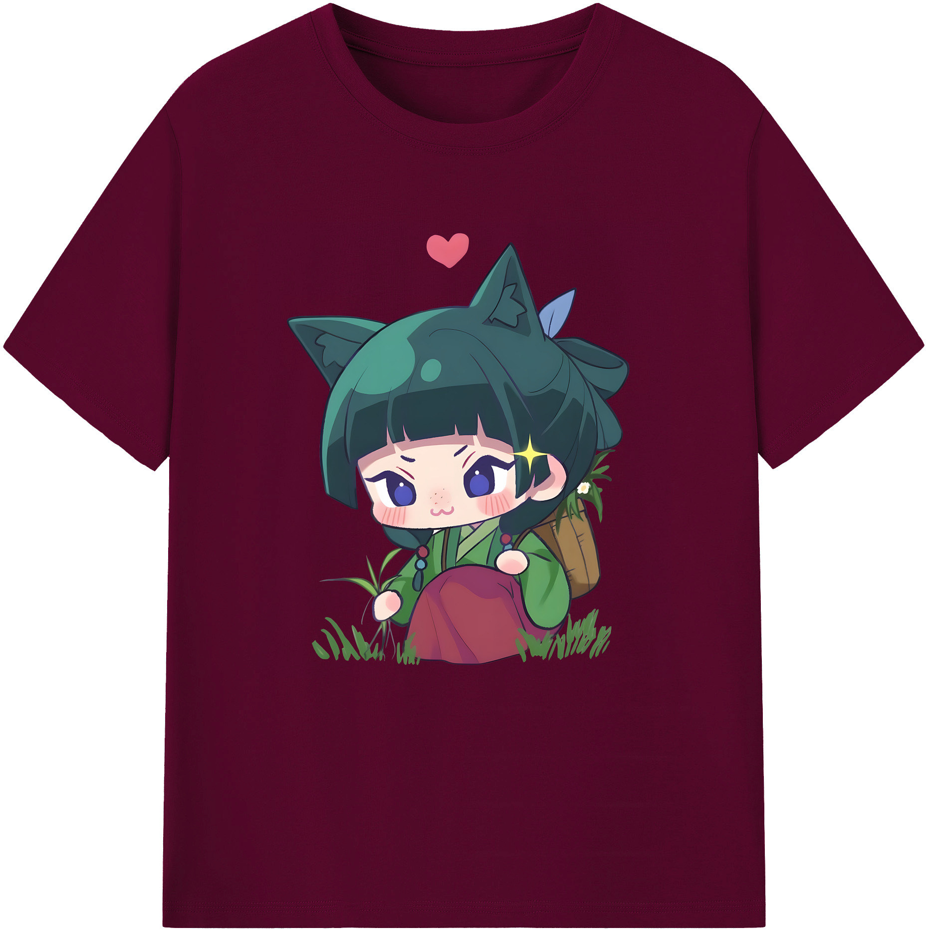 （画像用） 薬屋のひとりごと The Apothecary Diaries レディースカジュアルプリントTシャツ（綿100％）